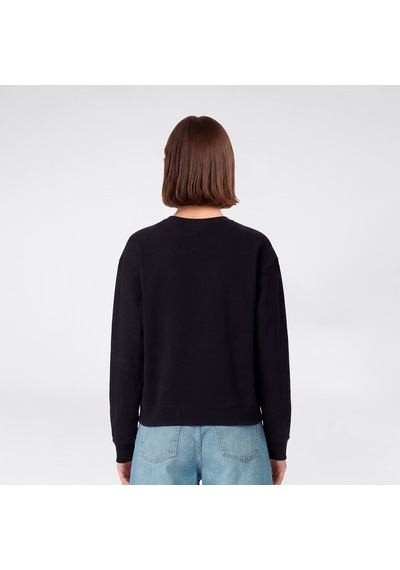 Champion Crewneck Regular Fit Kadın Siyah Sweatshirt 118557 2800282