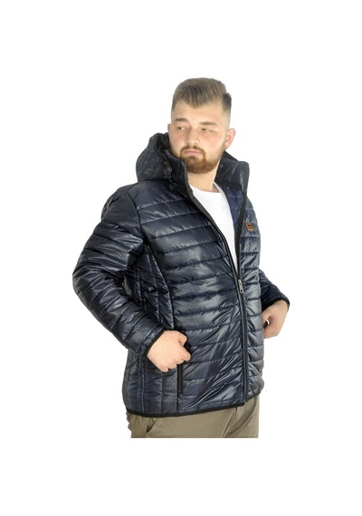 Mode Xl Büyük Beden Mont Kapitone Kapüşonlu 22602 Lacivert 001