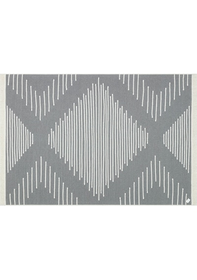 Grey Rengi Yıkanabilir Çift Taraflı Modern Desenli Dokuma Kilim