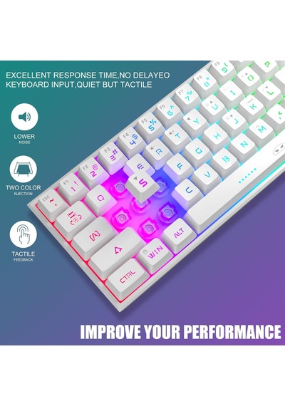 Mini%60 Oyun Klavyesi, Yükseltme Rgb Arkadan Aydınlatmalı 61 Anahtar Ultra Kompakt Klavye, Ts91 Ergonomik Su Geçirmez Mekanik Hissetme Ofis Bilgisayar Klavyesi, Pc, Mac, Ps4, Xbox One Oyuncu Mini%60 Oyun Klavyesi, Yükseltme Rgb Arkadan Aydınlatmalı 61 Anahtar Ultra Kompakt Klavye, Ts91 Ergonomik Su Geçirmez Mekanik Hissetme Ofis Bilgisayar Klavyesi, Pc, Mac, Ps4, Xbox One Oyuncu