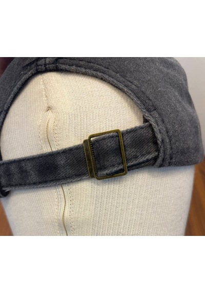 Rockstar Nakışlı Yıkamalı Eskitme Vintage Cap Şapka Füme