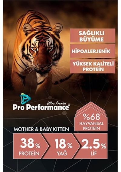 Pro Performance Mother Baby Kitten Somonlu Ve Pirinçli Anne Yavru Kedi Mamsı 2 Kg 124-10021.02