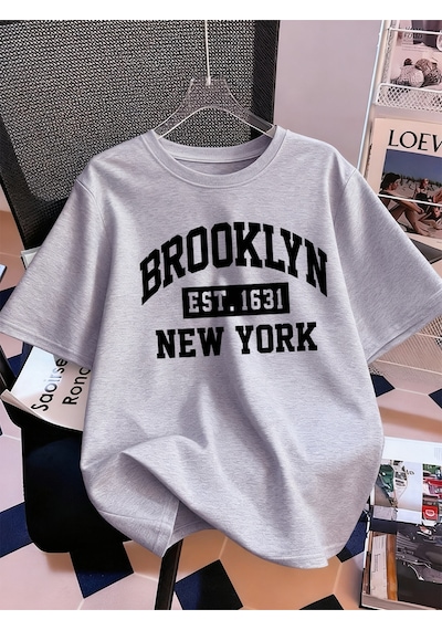 Noıssey Urban Pop Graphic Kadın Tişört Koleksiyonukod 5080 Gri