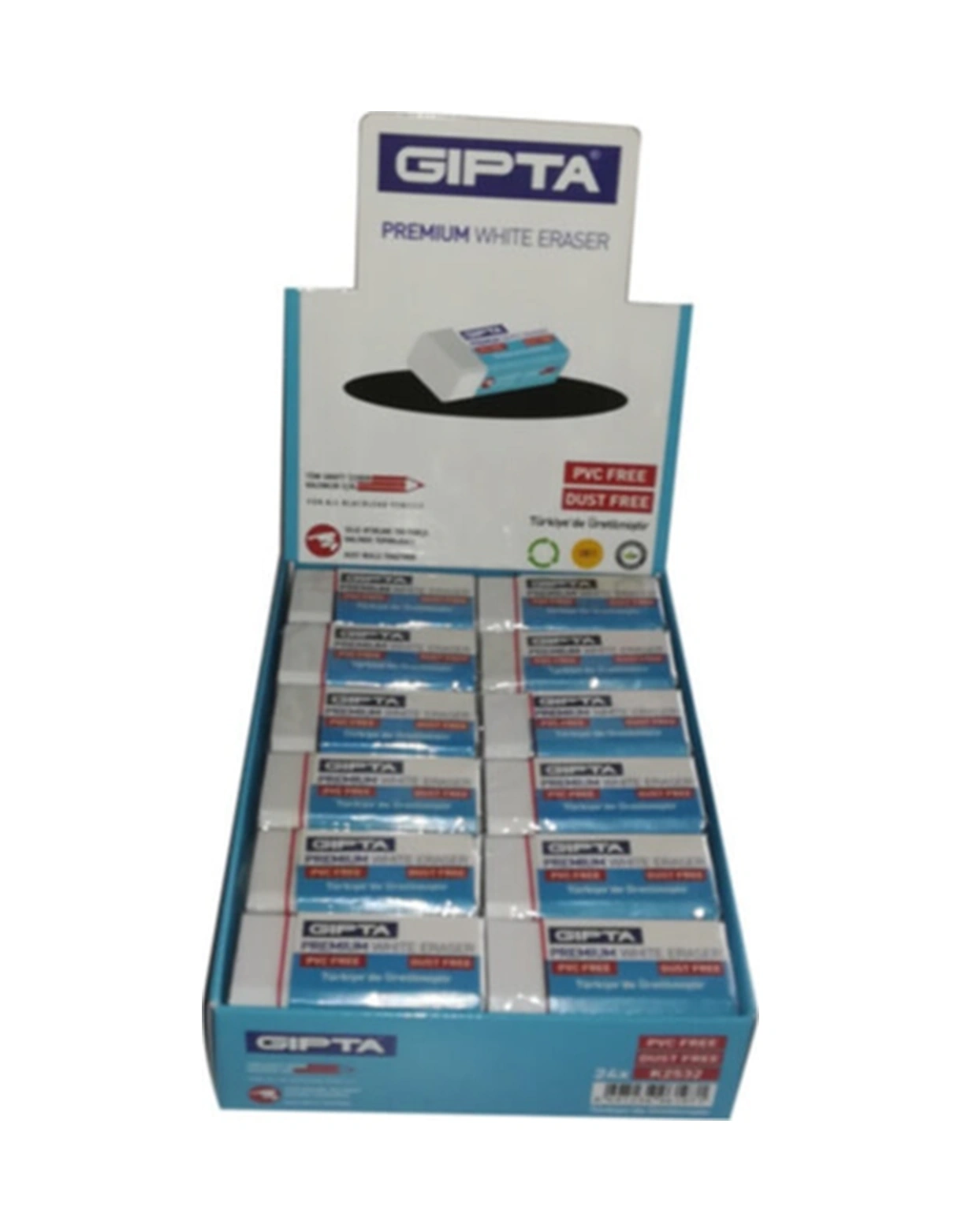 Silgi Premium Pvc-dust Free Beyaz 24 Lü Paket K2532