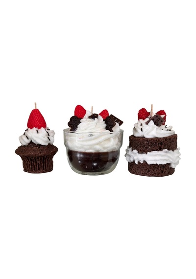 Kremalı Cupcake Pasta Mum 3 Lü Kokulu Kırmızı