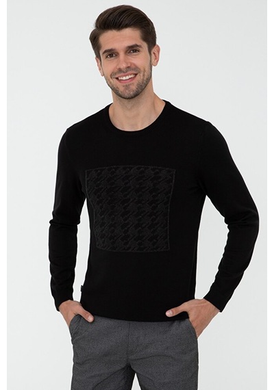 Pierre Cardin Sıyah Erkek Kazak G021sz0tk.000.1292219 Çok Renkli