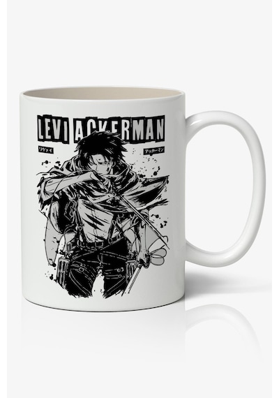 Levi Ackerman Anime Temalı Beyaz Kupa Bardak Sevgiliye Arkadaşa Hediye Beyaz