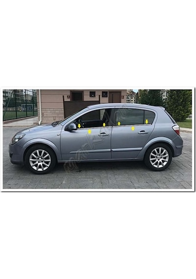 Markadan Opel Astra H Hb Krom Cam Çıtası 2004 Sonrası 4 Parça Pas