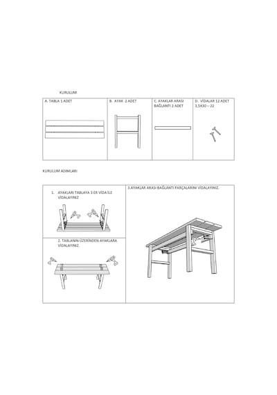 Ahşap Bank Bench Sandalye Mutfak Bank Ceviz 100cm X 30cm Kahverengi