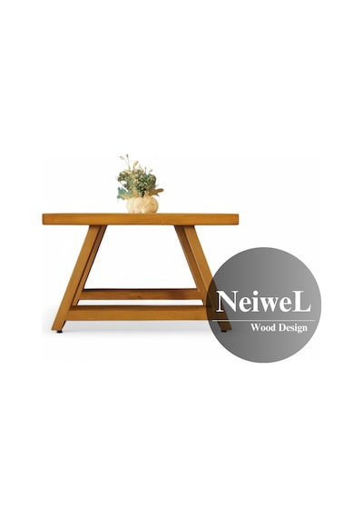 Neiwel Neoz Doğal Ahşap Sehpa-100-100 Açık Ceviz