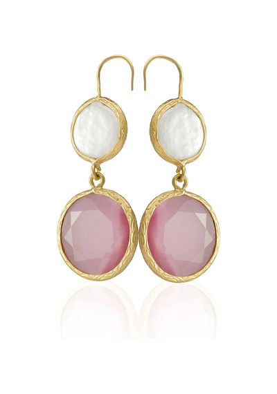 Kadir Jewellery 22 Ayar Altın Kaplama Kadın İnci Küpe -el İşçiliği Ve Hipoalerjenik Küpe Pembe 28858659