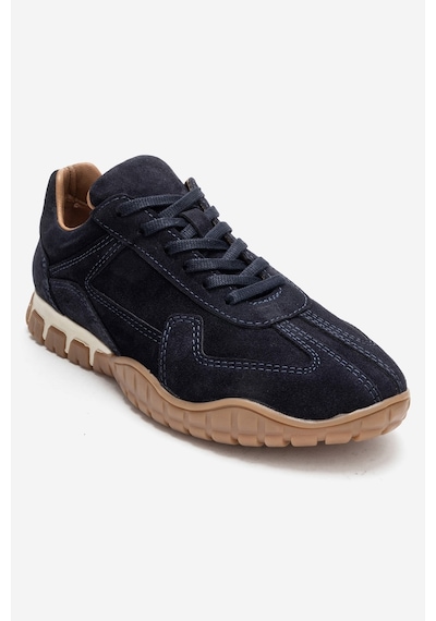 Luvishoes Lars Lacivert Süet Hakiki Deri Kadın Günlük Sneaker Lacivert