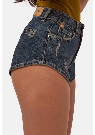 it's basic Kadın Koyu Kot 11s6 Süper Mini %100 Koton Denim Şort