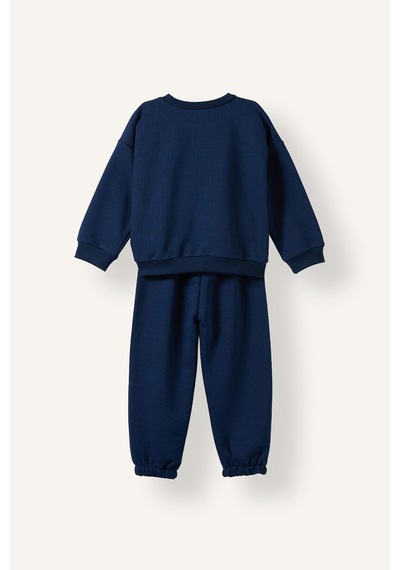 Defacto Uzun Kollu Sweatshirt Elastik Belli Eşofman Altlı 2li Takım Erkek Bebek H5617a526auın176 İndigo-ın176
