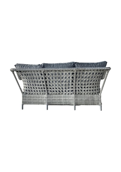 Monalin Home Garden I Elite 7 Kişilik Oturma Takımı Gri I Rattan El Örgüsü Bahçe Mobilyası Antrasit - Gri