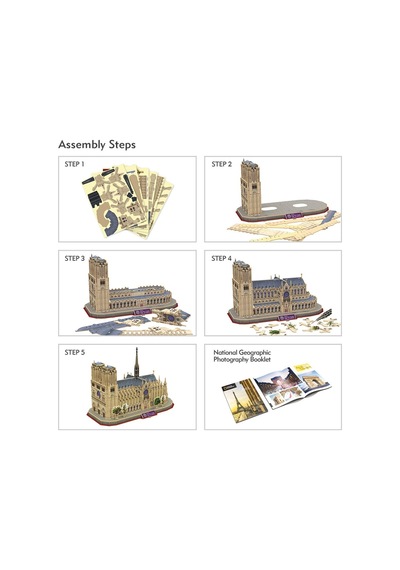 National Geographic 128 Parça 3d Puzzle  Notre-dame