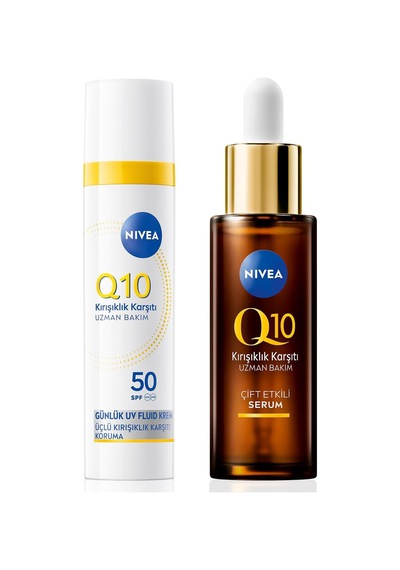 Lexroo Q10 Spf50 Güneş Koruyucu Yüz Bakım Kremi 40ml Ve Kırışıklık Karşıtı Çift Etkili Cilt Serumu