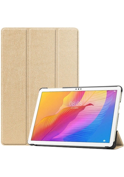 Huawei Uyumlu Matepad T10 / T10s Kılıf Arkası Silikon Pu Deri 360 Koruma Sc.