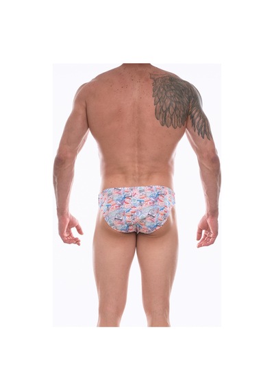 Don Moris Erkek Desenli Slip (Dm072261) Gri Melanj