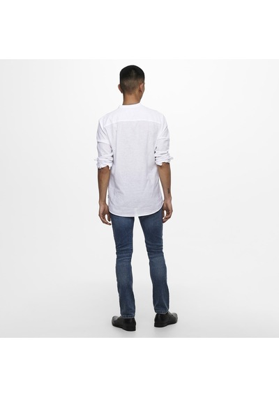 Solid Linen Noos Erkek Beyaz Gömlek 22019173-w Beyaz