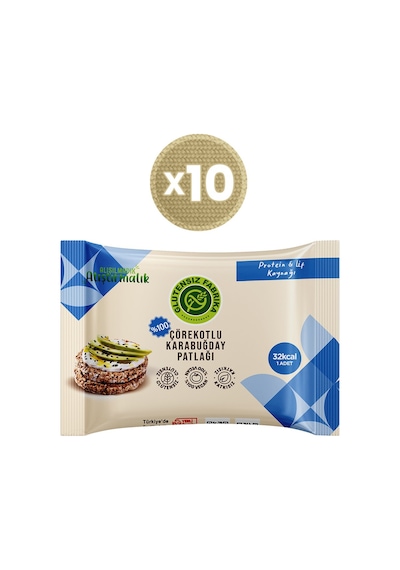 Karabuğday Patlağı Çörekotlu 24 G X 10 Paket Glütensiz & Vegan