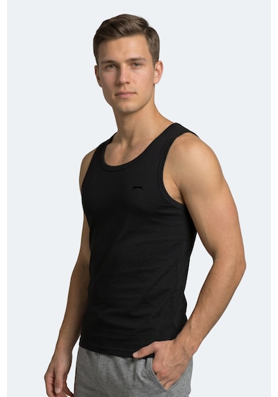 Slazenger Hokey Erkek Slim Fıt Kolsuz Siyah Atlet