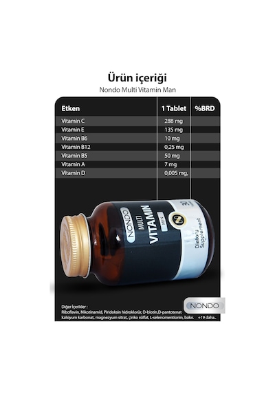 Nondo Vitamins Multivitamin Men 30 Tablet