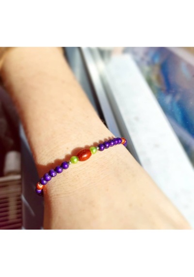 Oriental Kuyumculuk Jewellery Mor Taşlı Dizim Bileklik Mor
