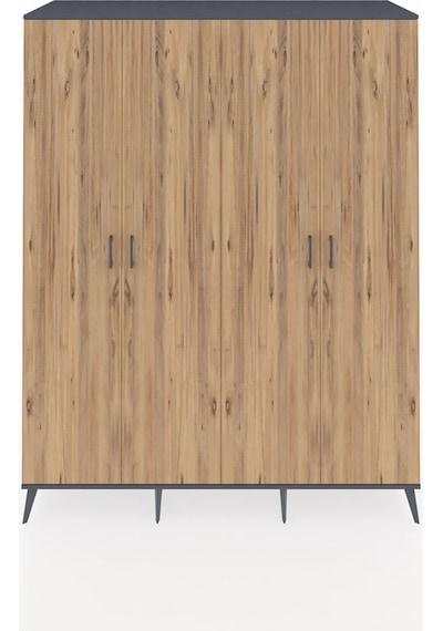 Kronos Gardrop 10 Raflı 4 Kapaklı 176x59x221 Antrasit-çam/aytaşı Çam/aytaşı Kronos Gardrop 10 Raflı 4 Kapaklı 176x59x221 Antrasit-çam/aytaşı Çam/aytaşı
