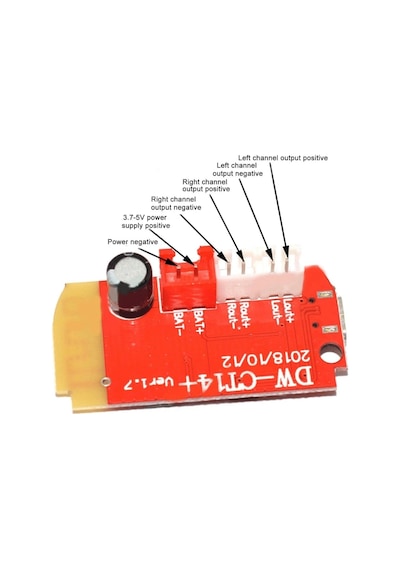 Dw-ct14+ Şarj Edilebilir Bluetooth Amfi Devresi 2x5w