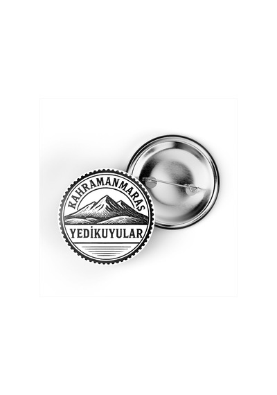 5 Adet İğneli Çanta Rozeti - Yedikuyular Kayak Merkezi - Kahramanmaraş - 44 MM Çok Renkli