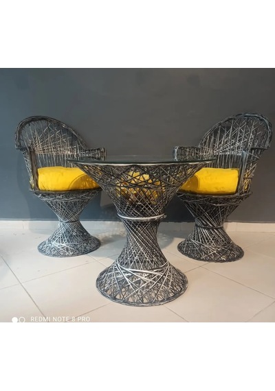 Fiberglassgarden Fiberglas Çay Seti (540978119) Beyaz - Siyah