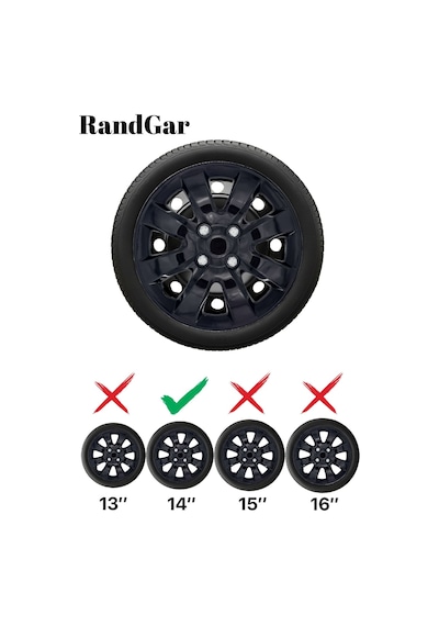 Renault Vel Satis 14 İnç Jant Kapağı 4 Adet Siyah S101 Rand