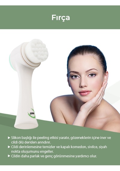 W-Lab Cosmetics Yüz Temizleme Fırçası Beyaz