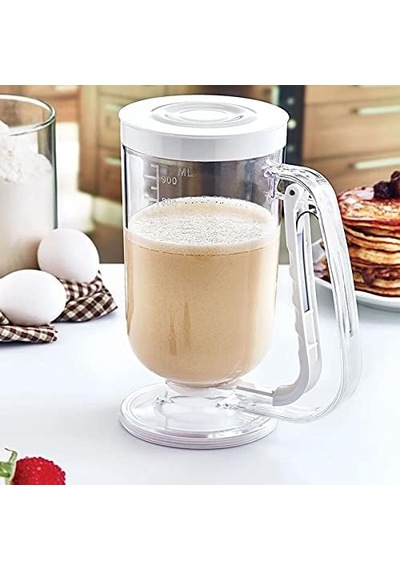 Pratik Hamur Dağıtıcı Pancake Muffin Akıtma Kabı, Çok Renkli, Medium Beyaz
