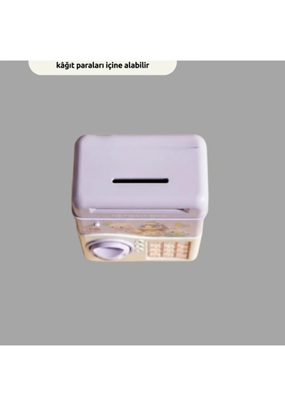 Elektronik Şifreli Atm Tasarımlı Mor Para Biriktirme Kumbarası