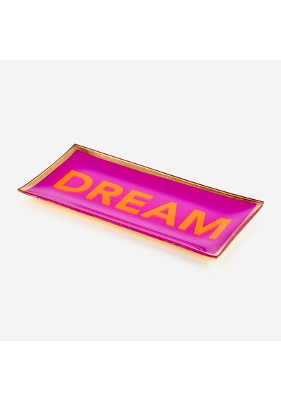 Mor Cam Dream Dekoratif Tabak 10x0,8x21 Cm