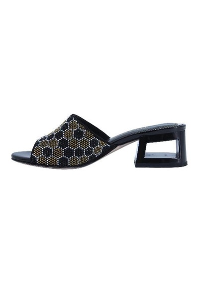 Poletto Hakiki Deri Sıyah-altın Terlık Gece/abiye 169 157 V2-2010 Sıyah-altın Siyah - Altın