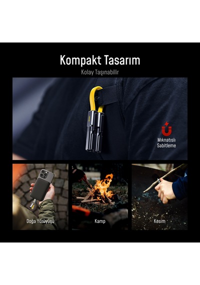 Aohı Prometheus 3 Ü 1 Arada Titanyum Edc Çok Amaçlı 240w Şarj Ve Veri Kablosu