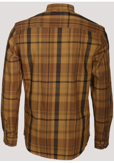 Erkek Gömlek Camel Uzun Kol Ekose Kareli Flanel Yün Tuşeli Slim Fit Düğmeli Yaka Shirt Ncs Jeans 7273-camel Camel