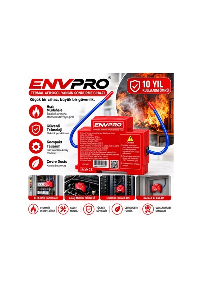 Isı - Sıcak Aerosol Otomatik Yangın Söndürme Cihaz Emv-5687 5468