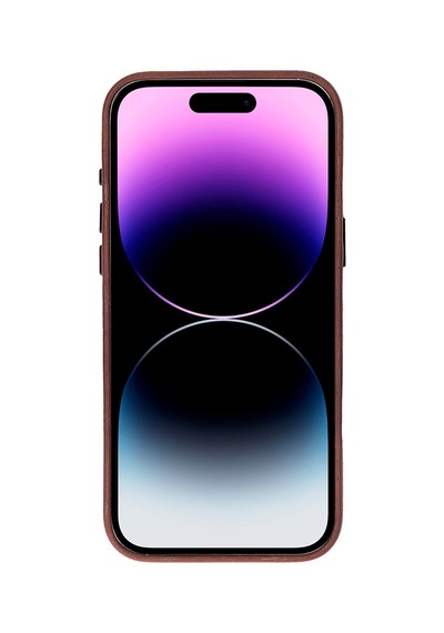 Bloomcase Premium Mono Espresso Brown Apple iPhone Uyumlu 17 Pro Max/ 18 Pro Max 6.9" Hakiki Deri Magsafe Kılıf Kahverengi