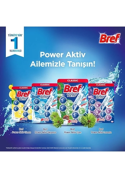 Bref Power Aktiv Klozet Bloğu Okyanus Kokulu 2 Li Set 2pk 1