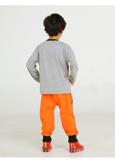 Casabony Tiger Paws Turuncu Pantolon+T-Shirt Takım-Turuncu