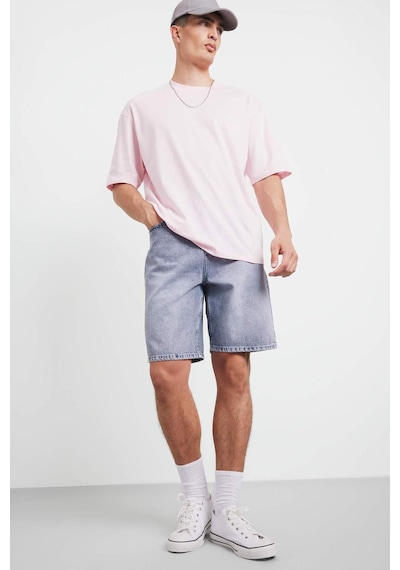 Defacto Loose Fit Bisiklet Yaka Baskılı Kısa Kollu Tişört F5732ax25aupn105 Pembe