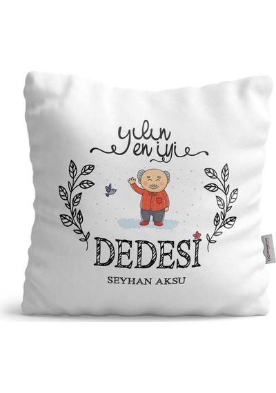 Kişiye Özel Yılın En Iyi Dedesi Saten Yastık