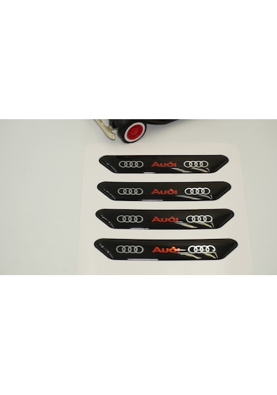 Audi Logo Kapı Kenarı Koruma Metalize Damla Desen 3M Band