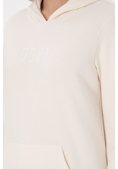 U.S. Polo Assn. Kadın Krem Kapüşonlu Basic Sweatshırt 50289536-VR071
