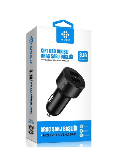 Erdo Ticaret 3.1a Çift Usb Girişli Araç Şarj Başlığı Arb-607 Erdotıca Standart