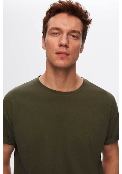 D's Damat Ds Damat Comfort Haki %100 Pamuk T-shirt 6HC14ORT02006 Haki